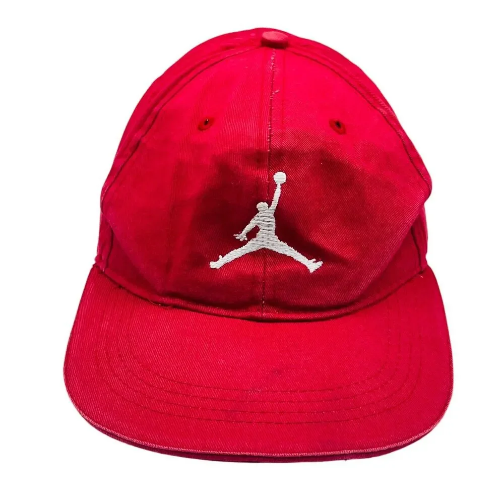 Air Jordan Jumpman Youth Hat Cap Strapback Adjustable Red Black Basketball Logo